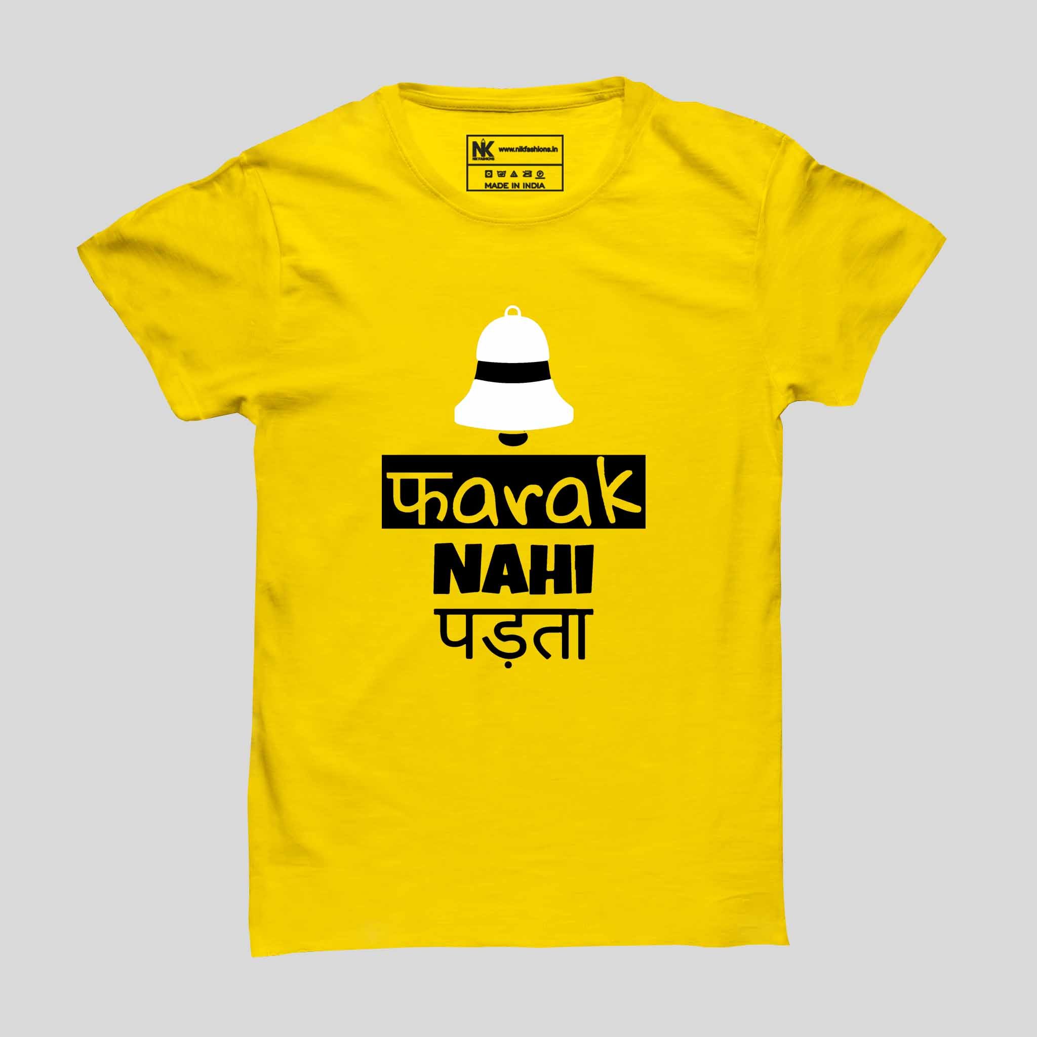 Ghanta Farak Nahi Padta | Hindi Printed T shirts | nikfashions.in