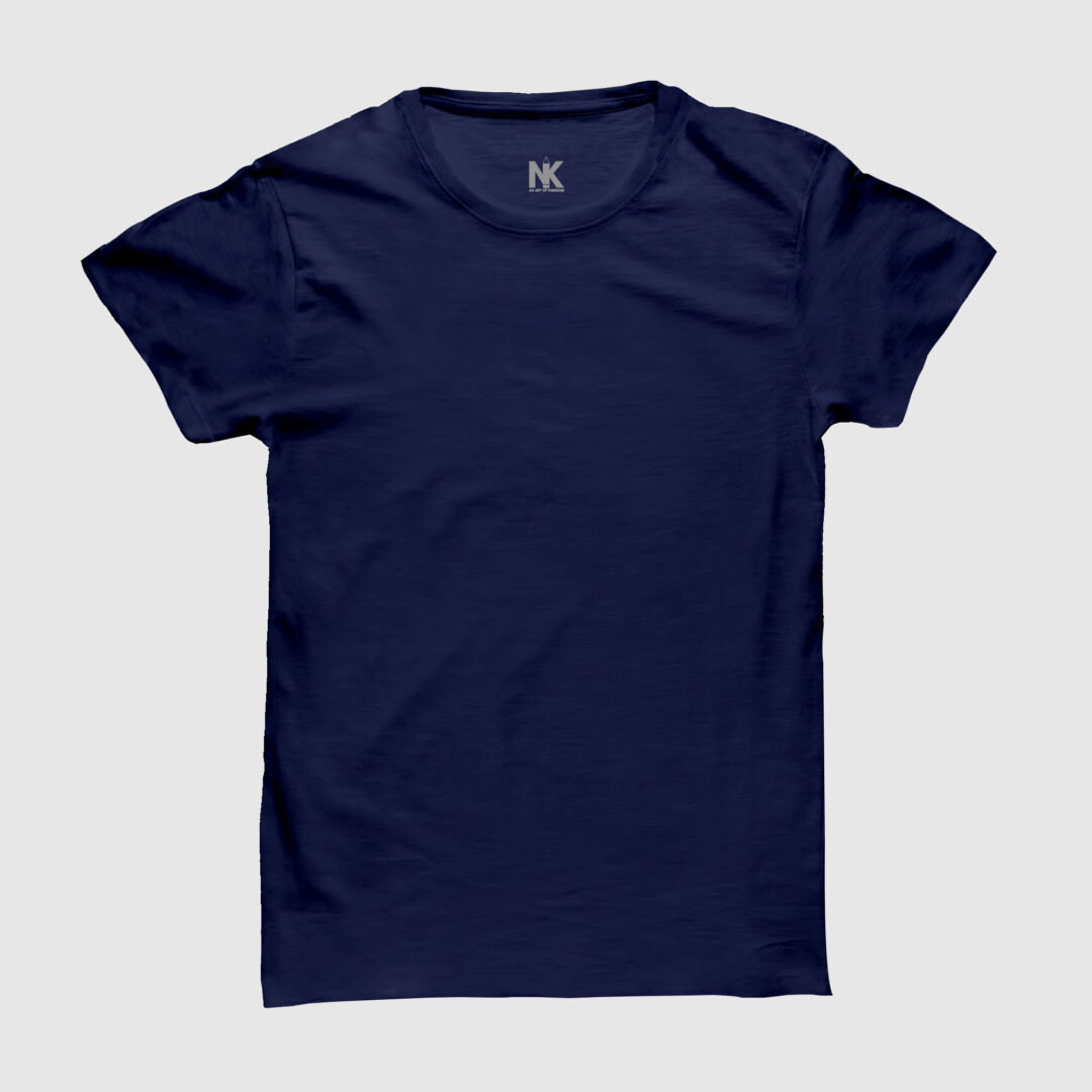 Navy Blue Plain T-shirts | Navy Blue Solid T-shirts | nikfashions