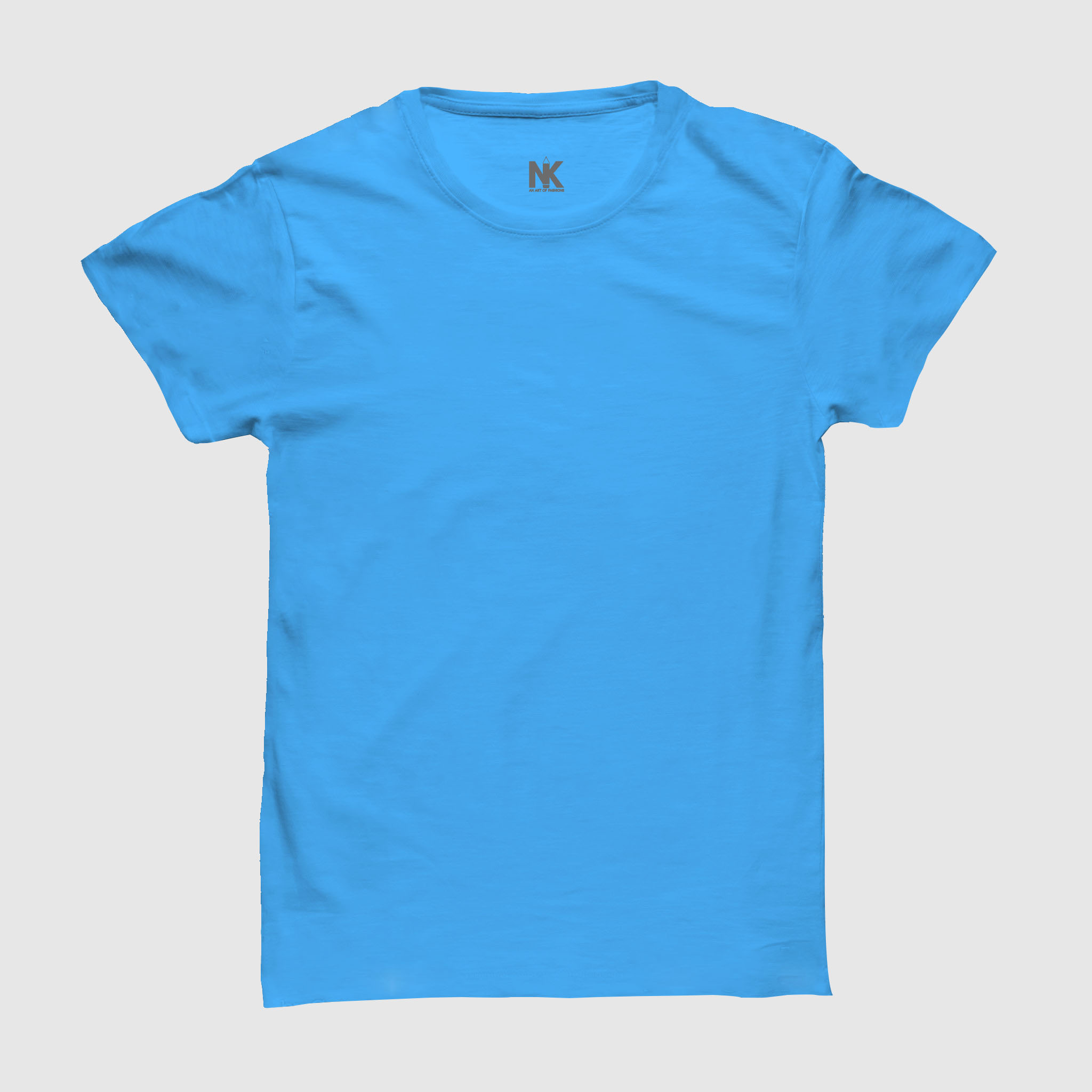 Sky Blue Plain T-shirts | Sky Blue Solid T-shirts | nikfashions